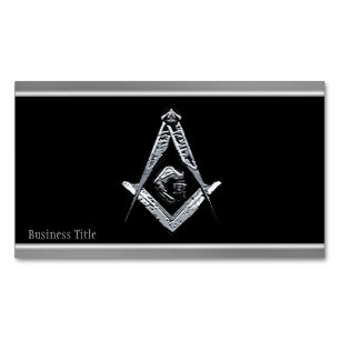 Masonic Minds (Silvery) Magnetic Business Card