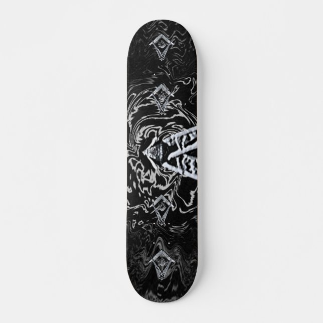 Masonic Minds (Silvery) Skateboard Deck (Front)