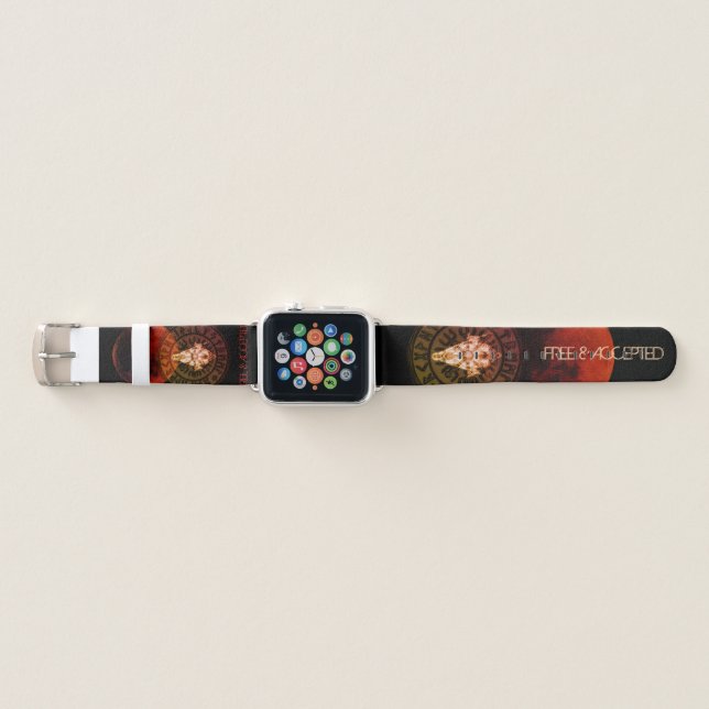 Masonic Minds (SilverySwish) Apple Watch Band (Front)
