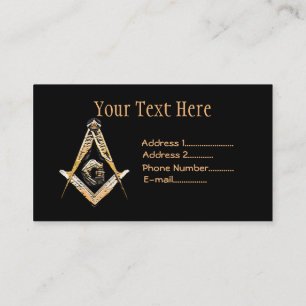 Masonic Minds (Yellowish) Business Card