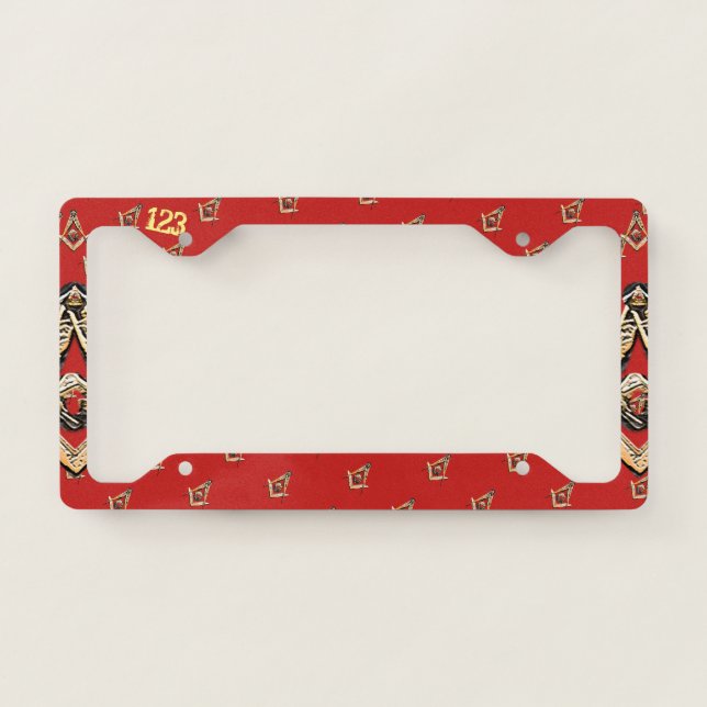 Masonic Minds (Yellowish) License Plate Frame (Front)