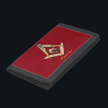 Masonic Minds (Yellowish) Tri-fold Wallet<br><div class="desc">Freemasonry describes itself as a beautiful system of morality, veiled in allegory and illustrated by symbols. The symbolism is mainly, but not exclusively, drawn from the manual tools of stonemasons - the square and compasses, the level and plumb rule, the trowel, among others. A moral lesson is attached to each...</div>