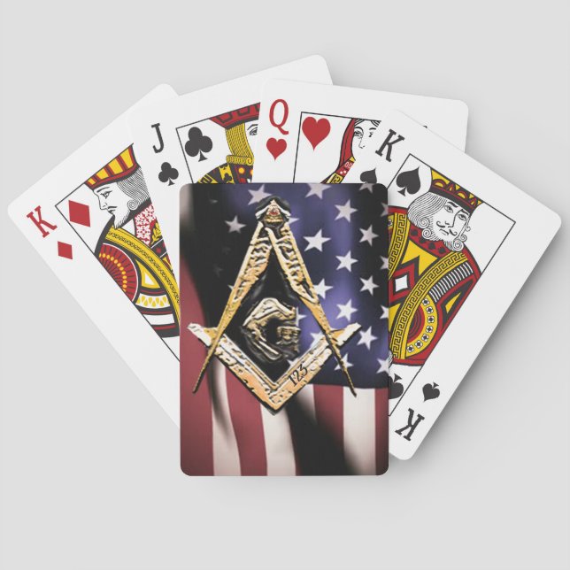 Masonic Minds (Yellowish)USA Poker Cards (Back)