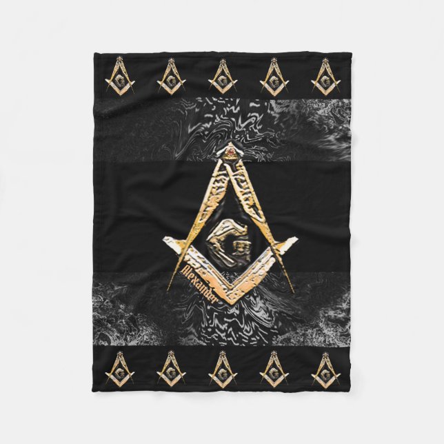 Masonic Minds (YellowSwish) Fleece Blanket (Front)
