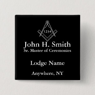 Masonic Nametag Button