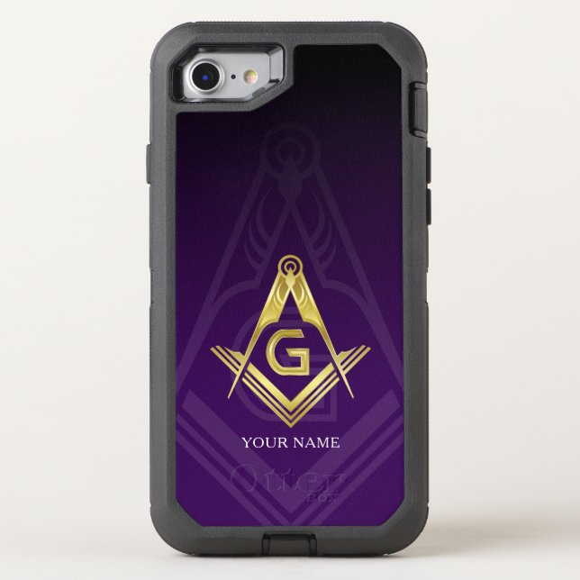 Masonic OtterBox Defender iPhone 8/7 Case (Back)