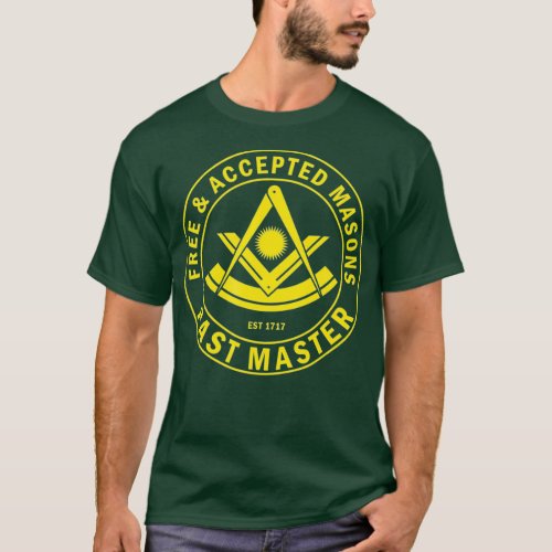 Masonic Past Master Jewel F  AM Square  Compass T_Shirt