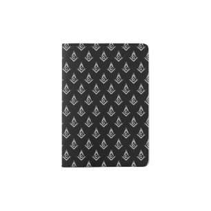 Masonic Pattern (Black) Passport Holder