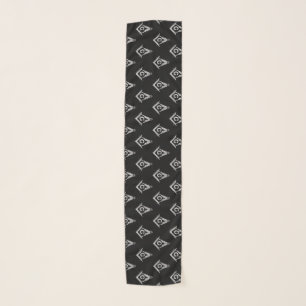 Masonic Pattern (Black) Scarf
