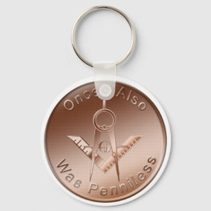 Masonic Penny Keychain