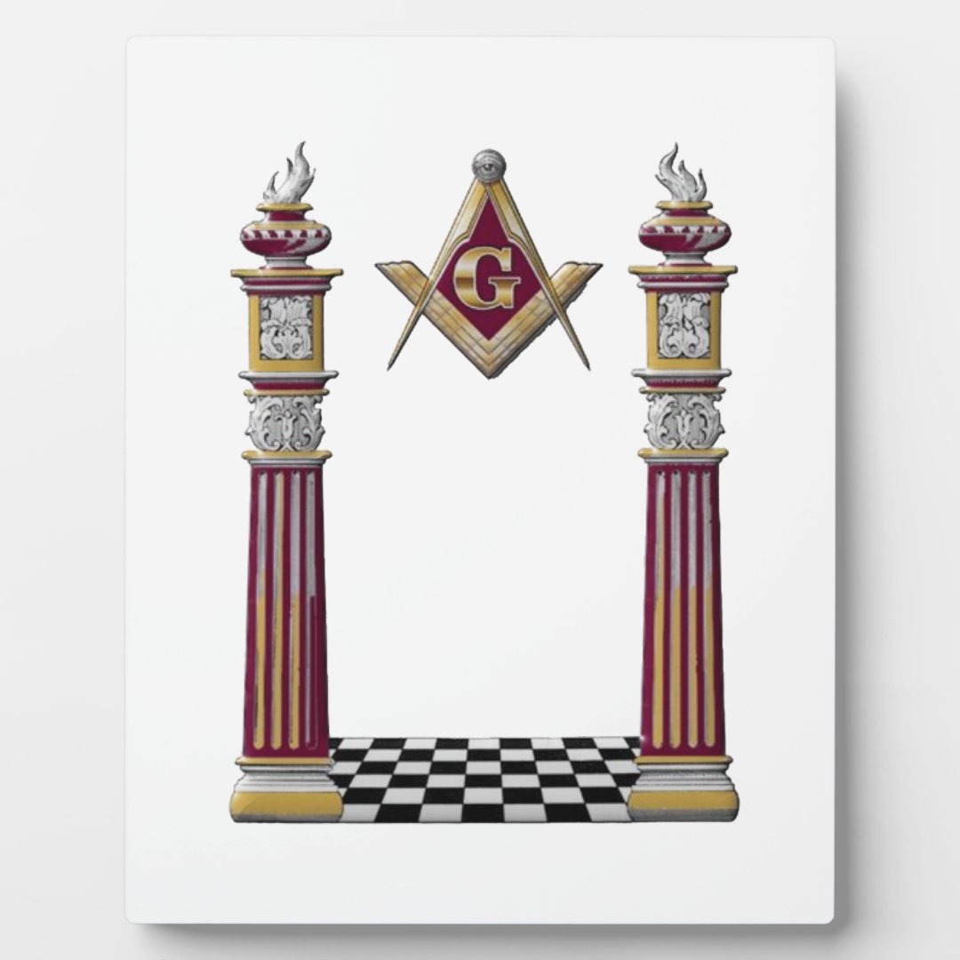 Masonic Pillars Plaque | Zazzle