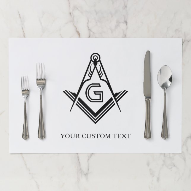 Masonic Placemats | Freemason Party Decorations (In Situ)