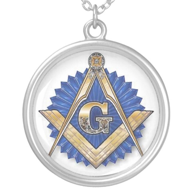 Masonic Pride Silver Plated Necklace (Front)