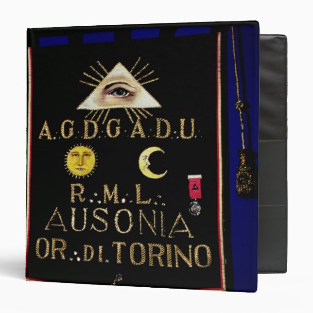 Masonic Regalia, from the Order of Turin 3 Ring Binder (Front/Inside)