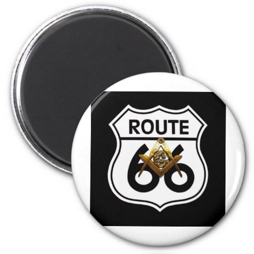Masonic Route 66 Shield Magnet