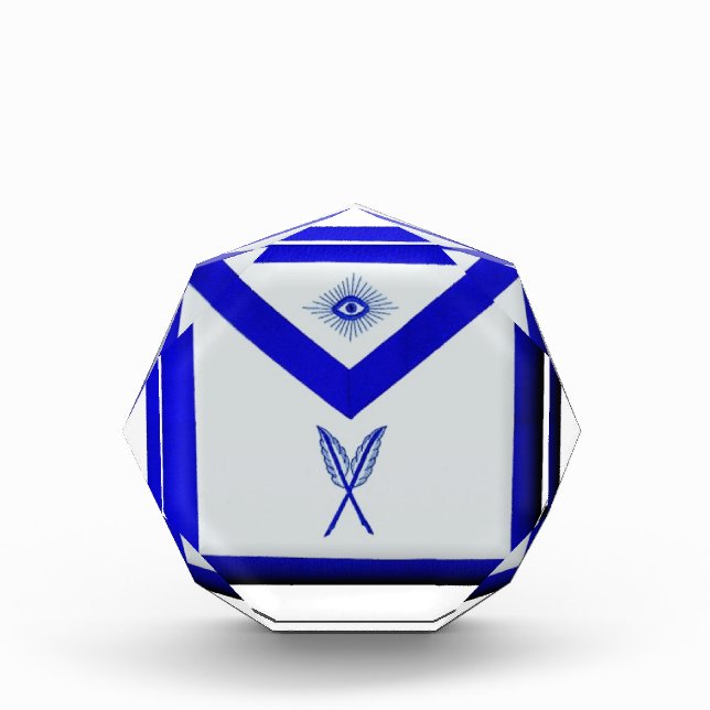 Masonic Secretary Apron Acrylic Award (Front)