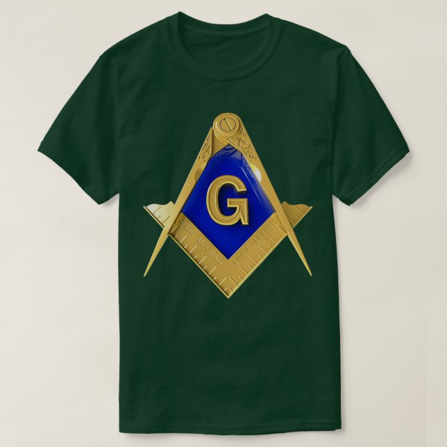 Masonic Shirt Square Compass Freemason Lodge Shirt (Design Front)