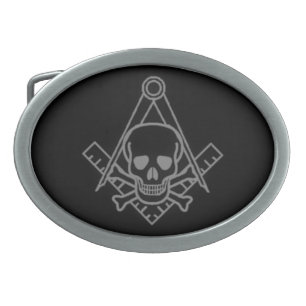 Masonic Skull and Crossbones Belt Buckle
