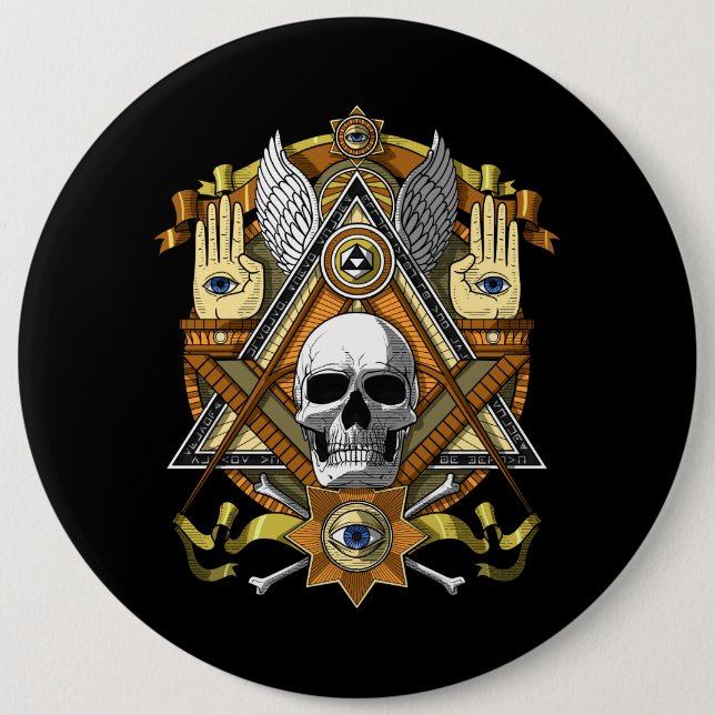 Masonic Skull Button (Front)