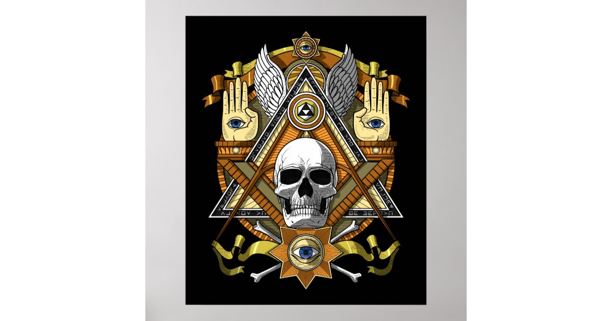 Masonic Skull Poster | Zazzle