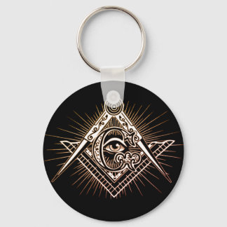 Masonic Square and Compass Keychain