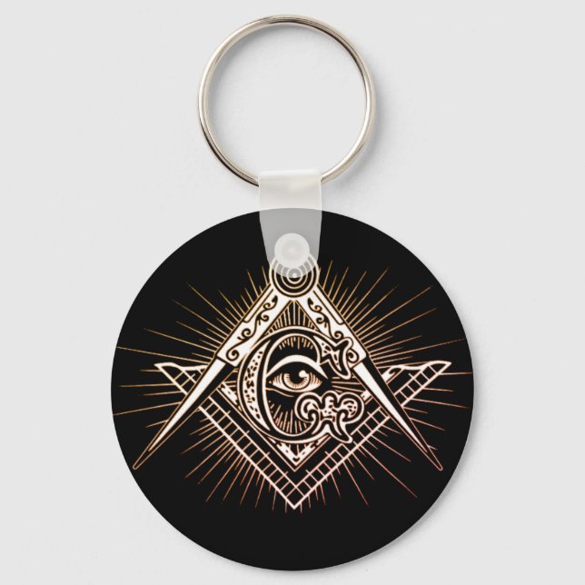 Masonic Square and Compass Keychain (Front)