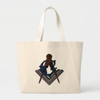 Masonic Square and Compass Large Tote Bag
