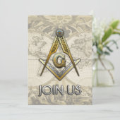 Masonic Square and Compasses (Standing Front)