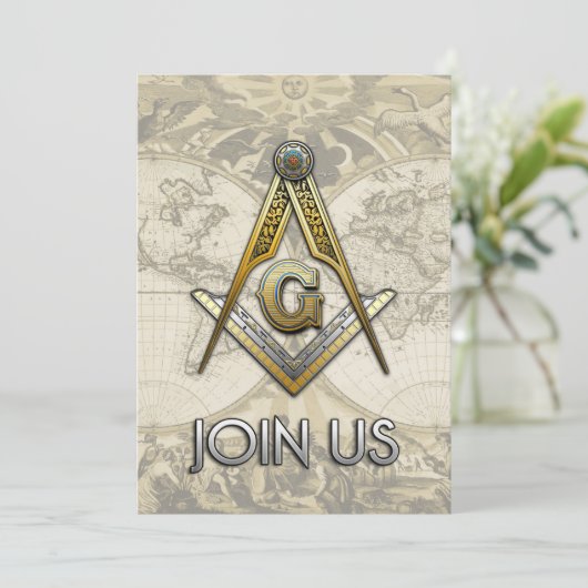 Masonic Square and Compasses (Standing Front)