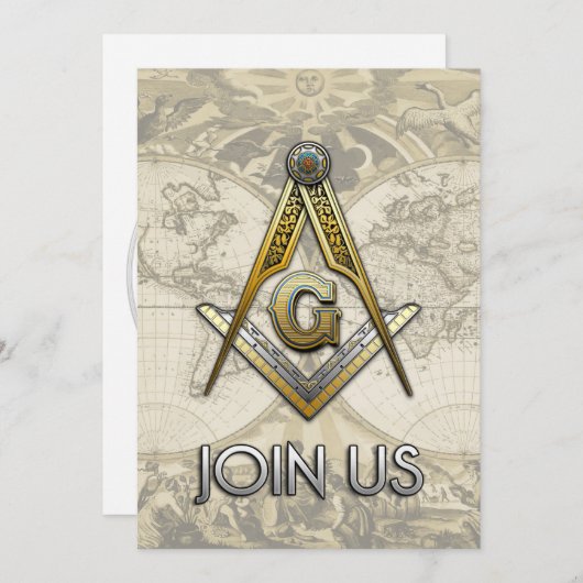 Masonic Square and Compasses (Front/Back)