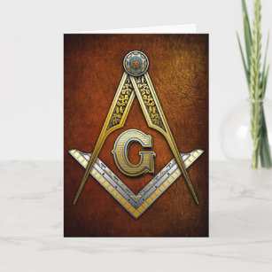 Masonic Square and Compasses Card