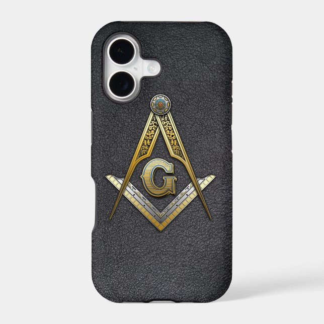 Masonic Square and Compasses Iphone Case (Back)