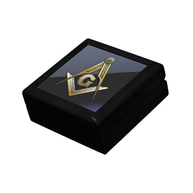 Masonic Square and Compasses Jewelry Box (Side)
