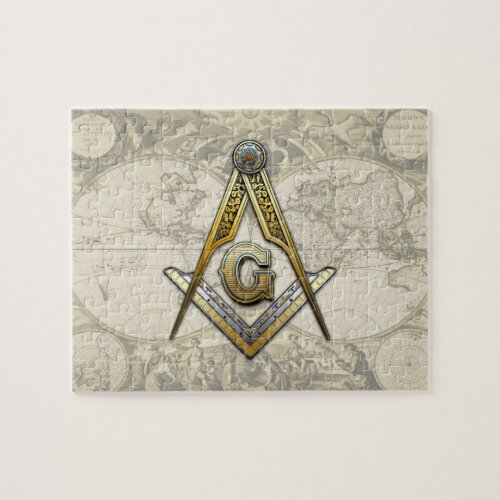 Masonic Square and Compasses Jigsaw Puzzle