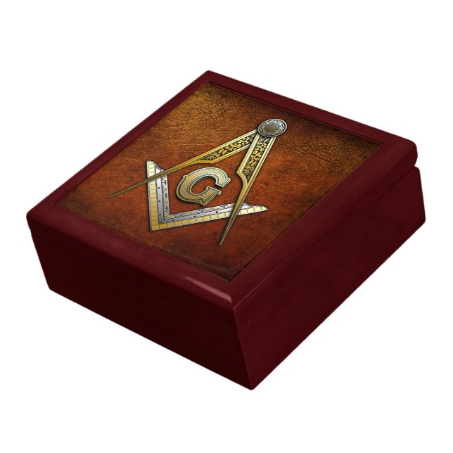 Masonic Square and Compasses Keepsake Box (Side)