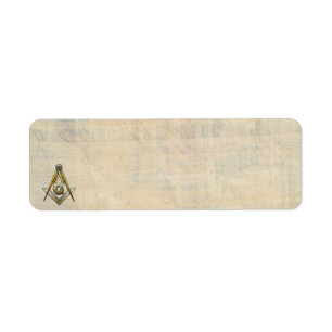 Masonic Square and Compasses Label