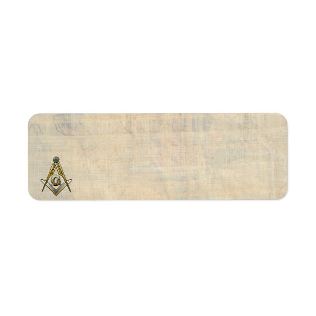 Masonic Square and Compasses Label (Front)