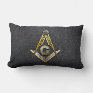 Masonic Square and Compasses Lumbar Pillow