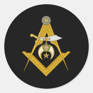 Masonic Square And Compasses Shriners Dad Father'S Classic Round Sticker