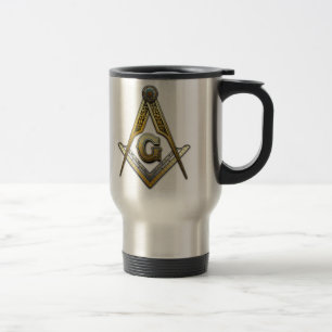 Masonic Square and Compasses Travel Mug