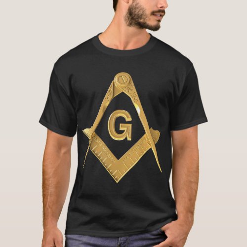 Masonic Square  Compass Freemason Lodge Emblem T_ T_Shirt