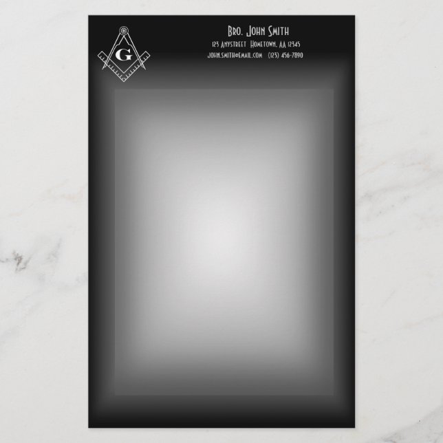 Masonic Stationery (Front)