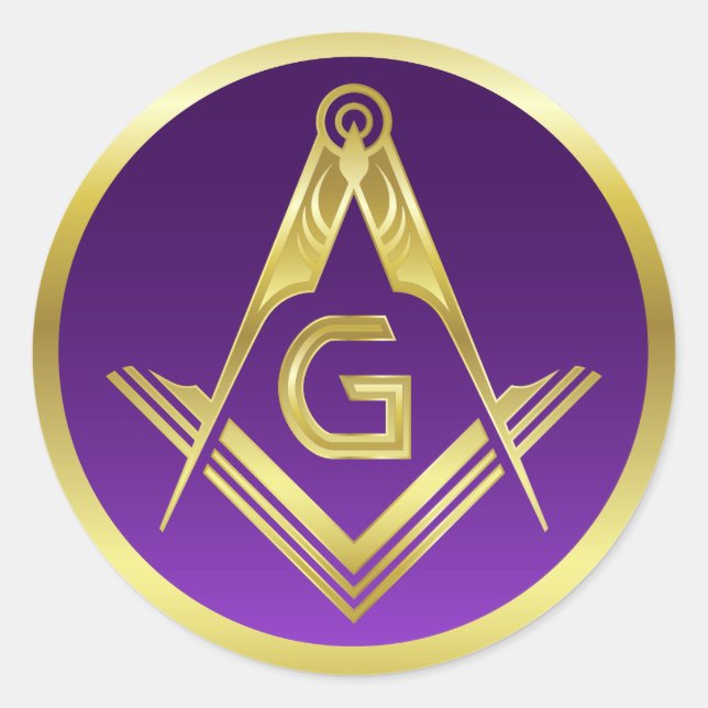 Masonic Stickers | Freemasonry Square and Compass (Front)