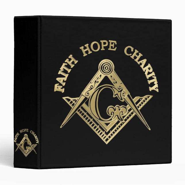 Masonic symbol 3 ring binder (Front/Spine)
