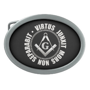 Masonic symbol belt buckle