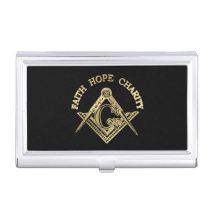 Masonic symbol case for business cards