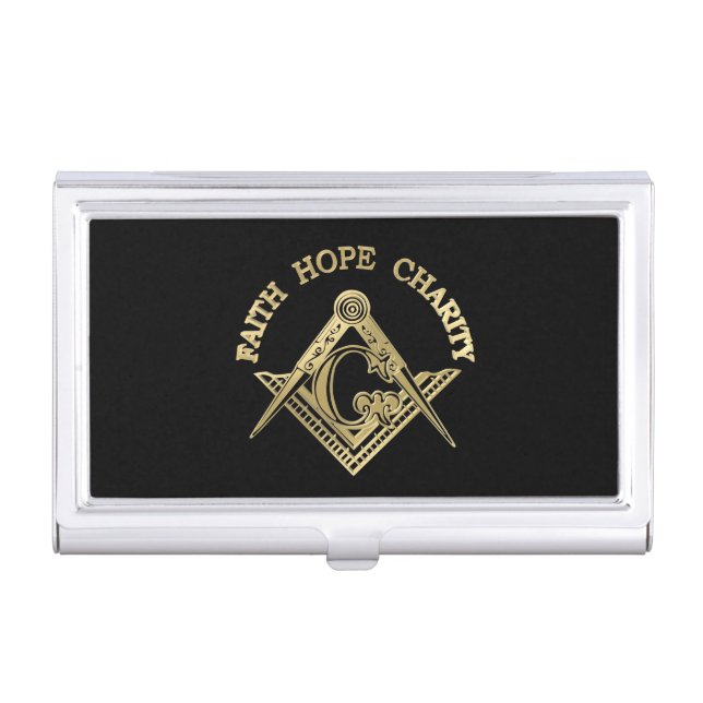 Masonic symbol case for business cards (Front)