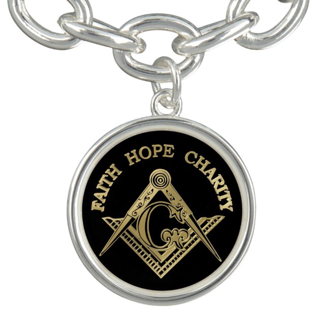 Masonic symbol charm bracelet (Design)
