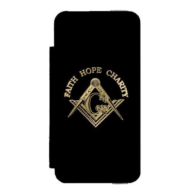 Masonic symbol incipio iPhone wallet case (Folio Front)