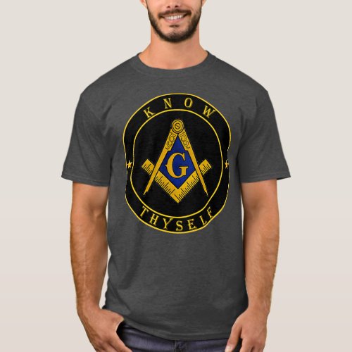 Masonic symbol  Know Thyself Master Mason lodge T_Shirt